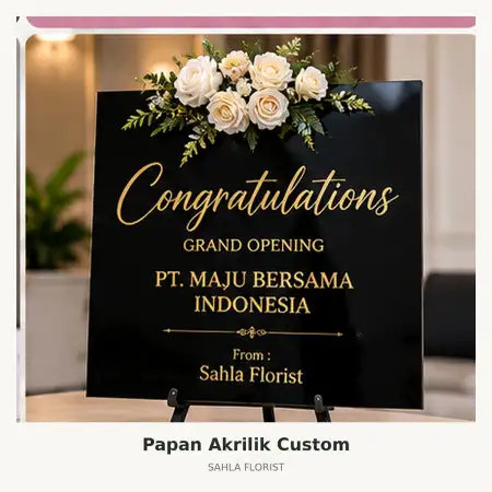 Papan Bunga Akrilik Ilir Timur Ii